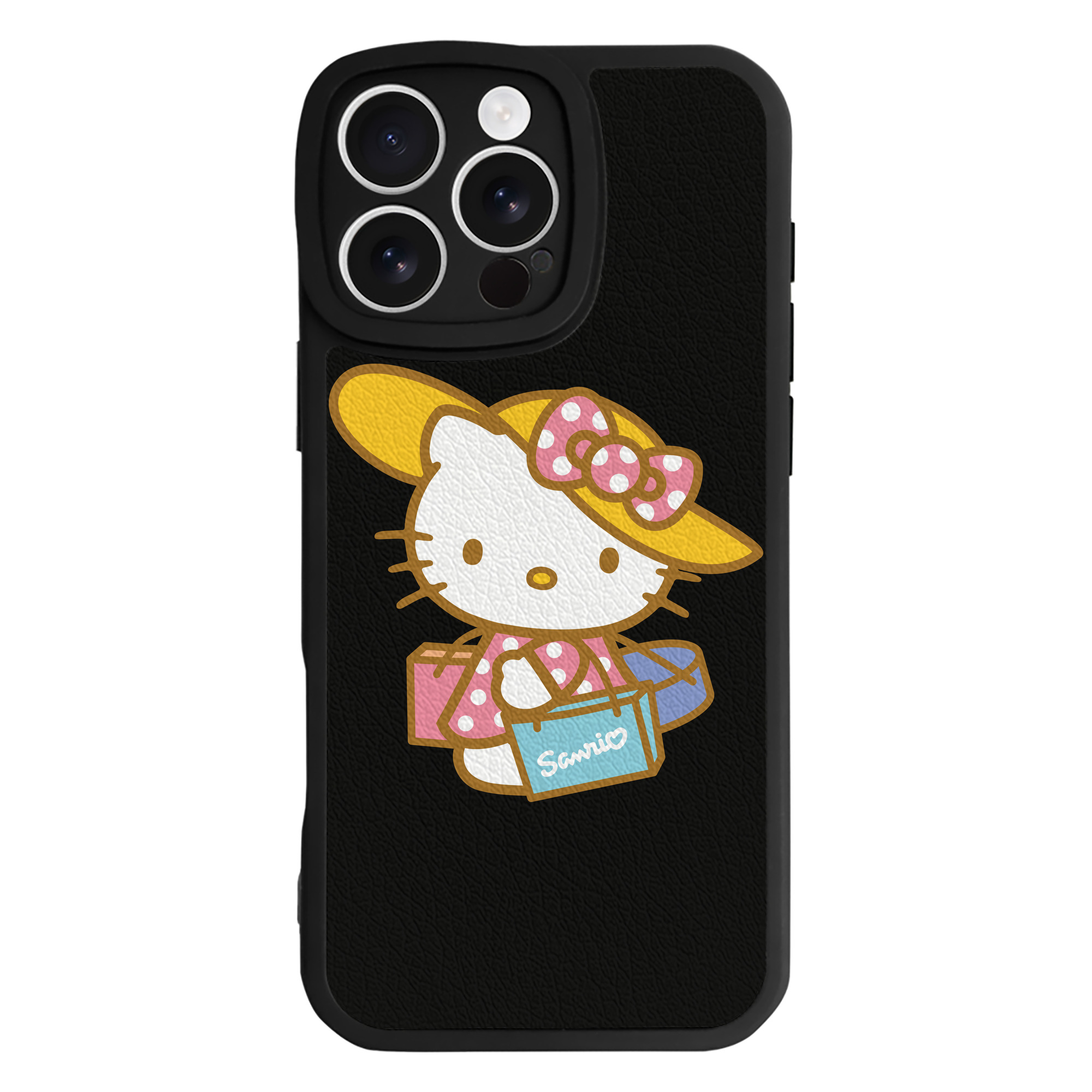 （画像用） Hello Kitty ハローキティ 【iPhone 16シリーズ対応】シリコンスマホケース（レザー調） 材質：シリコン
